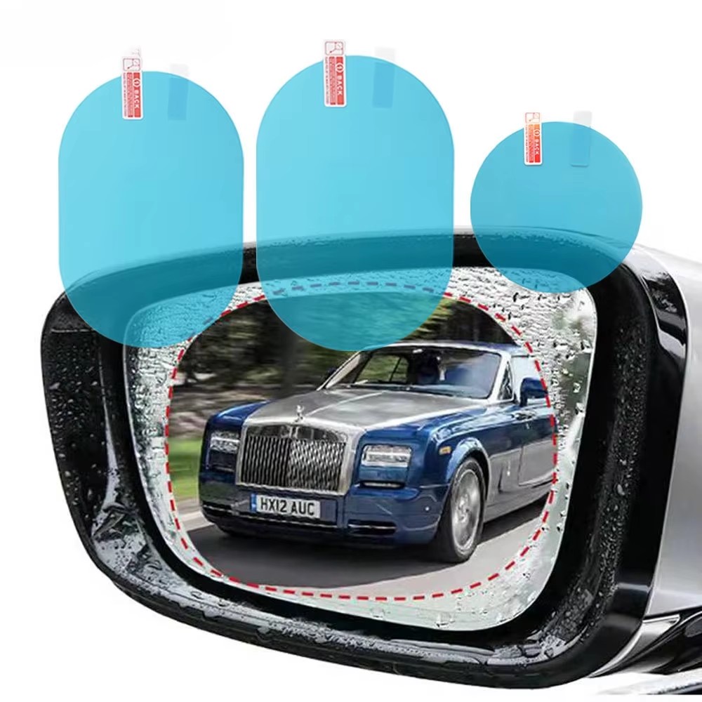 Anti Glare Car Rearview Mirror Film - 2/4 Stück Universelle Antibeschlag- und Blendschutz-Regenschutzfolie