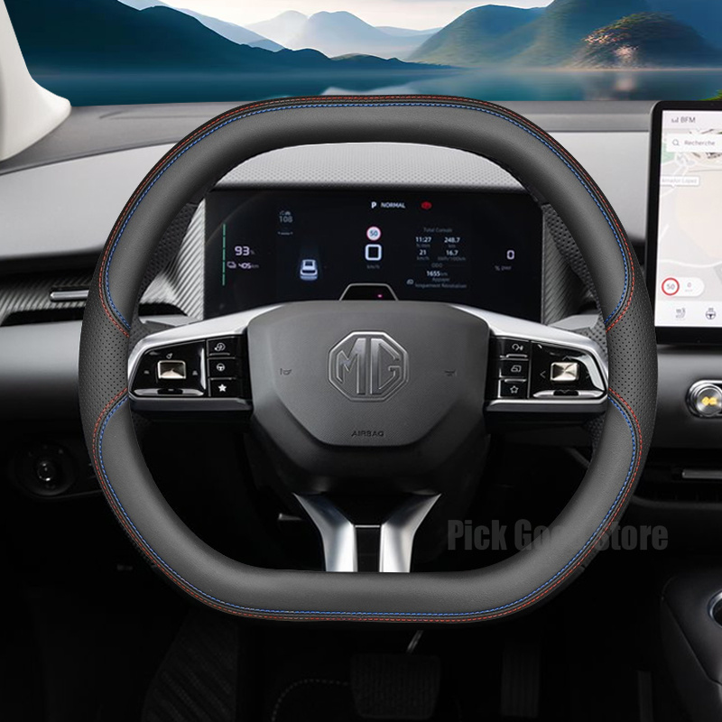 Car Steering Wheel Cover Anti Slip Breathable - Nappa-Leder Lenkradbezug für Alle Neuen MG