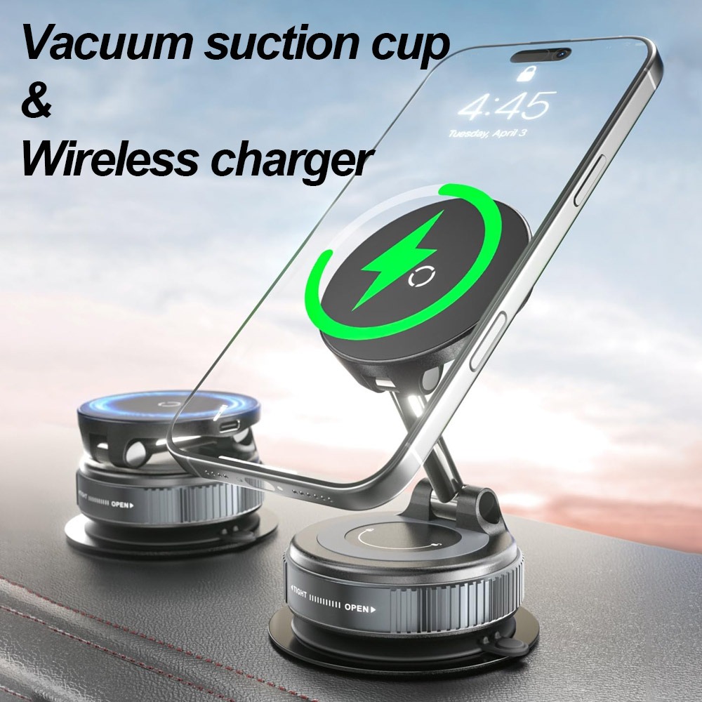 Wireless Car Charger Mount Fast Charging - Magnetischer kabelloser Ladegerät-Telefonhalter für das Auto