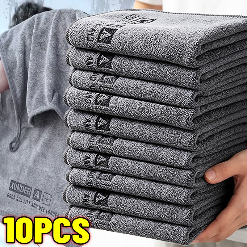 Microfiber Car Drying Towel Super Absorbent - 10/1 Stück Doppelseitige Auto-Waschlappen aus Mikrofaser,