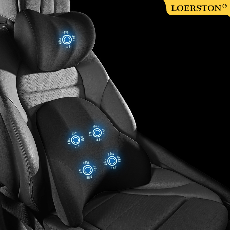 Memory Foam Car Neck Pillow Lumbar Support - Pu Leder Auto Lendenwirbel stütze Pad