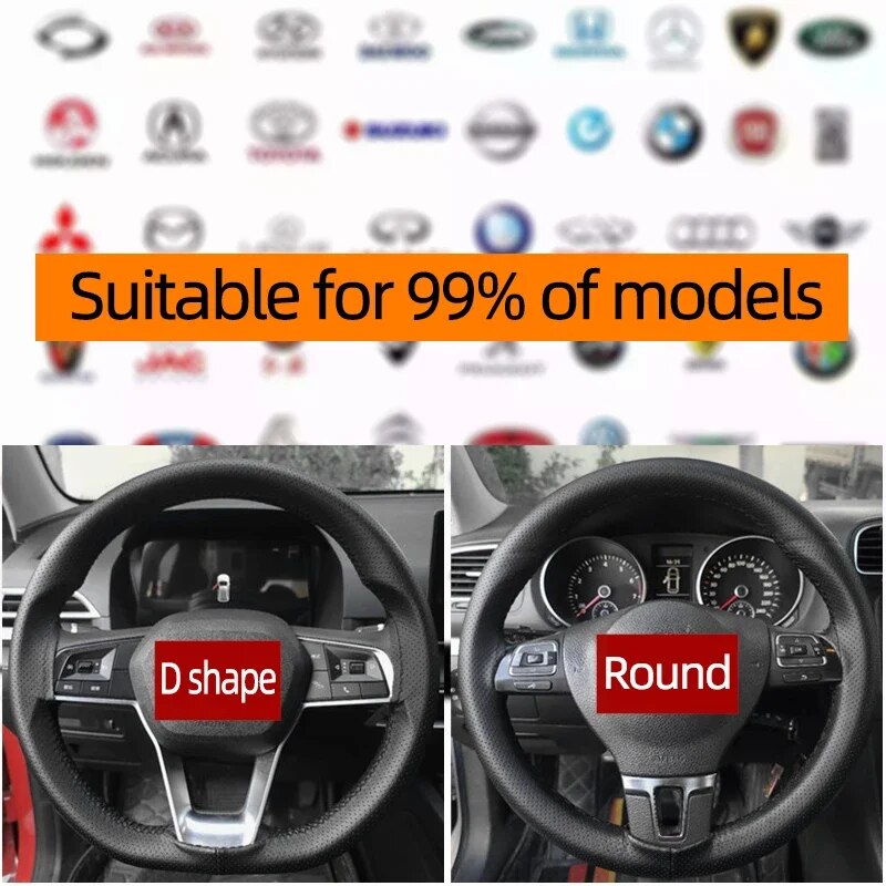 Universeller Leder-Auto-Lenkra – Car Steering Wheel Cover Anti Slip Breathable Bewertung und Preis