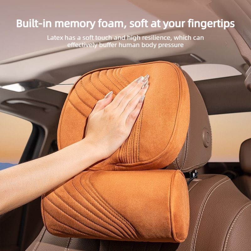 Weiches Wildleder-Autositzkiss – Memory Foam Car Neck Pillow Lumbar Support Bewertung und Preis
